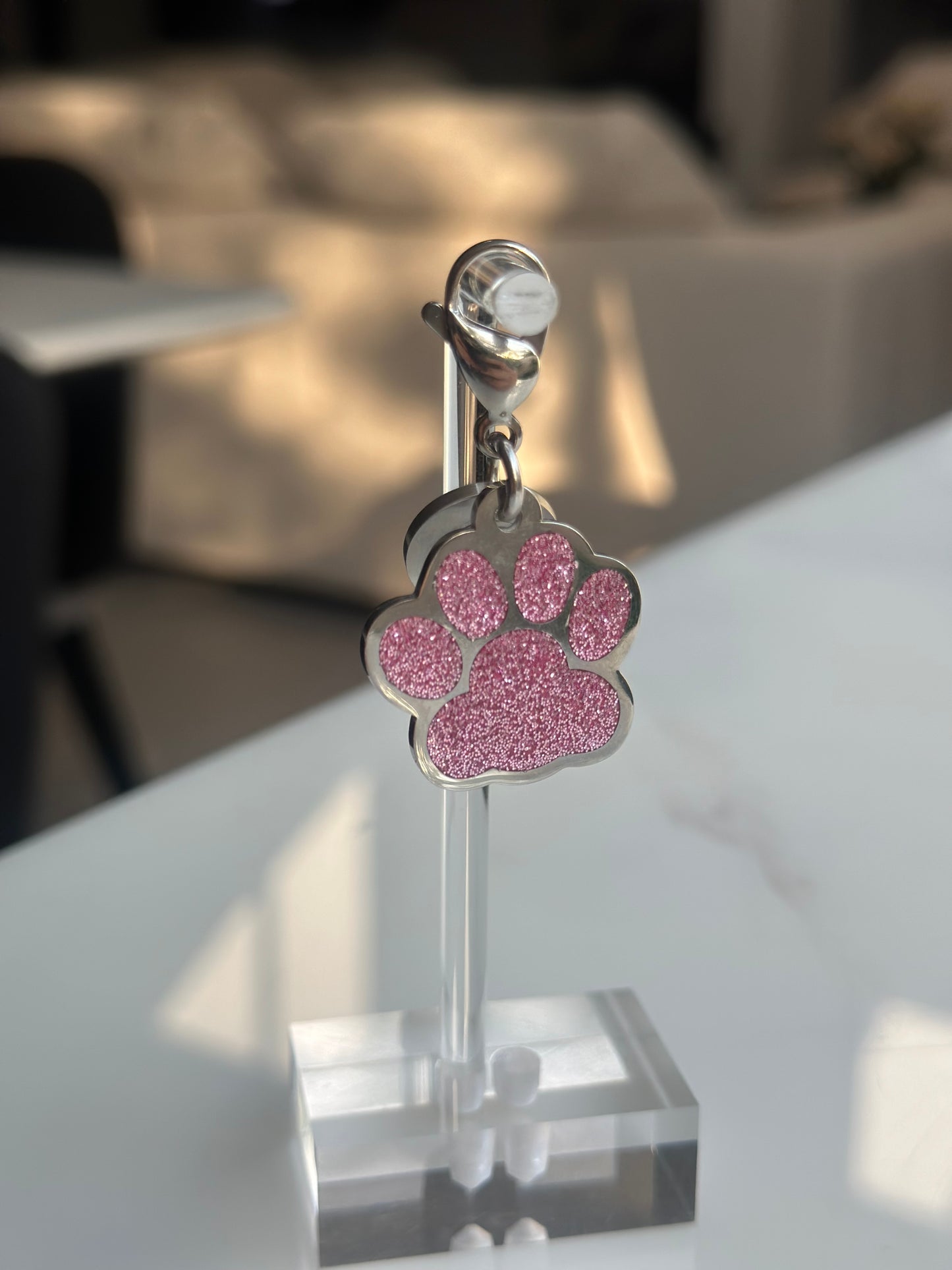 Pink Paw Tag